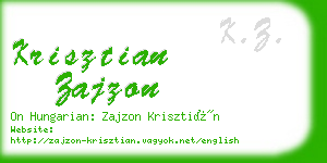 krisztian zajzon business card